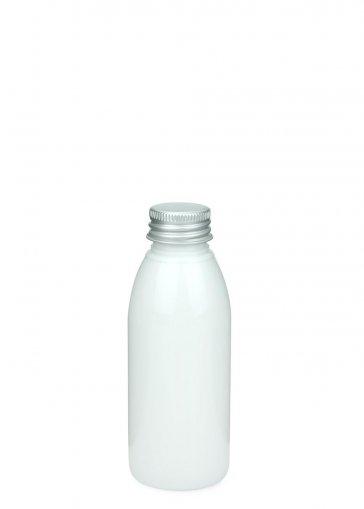 PET fľaša Rafael 100 ml biela so skrutkovacím uzáverom Alu 24/410